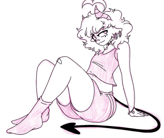 A sketch of Riley, my partner's sona